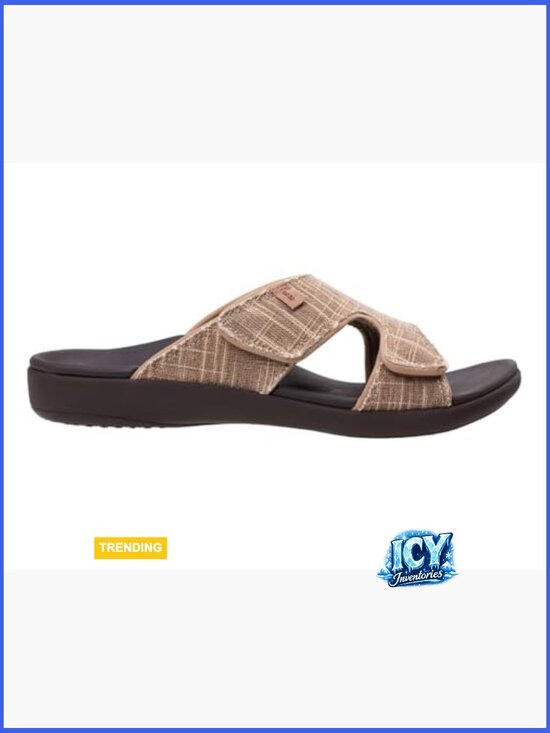 Canvas Slide Sandal Slip-On with Supportive Footbed main image 4